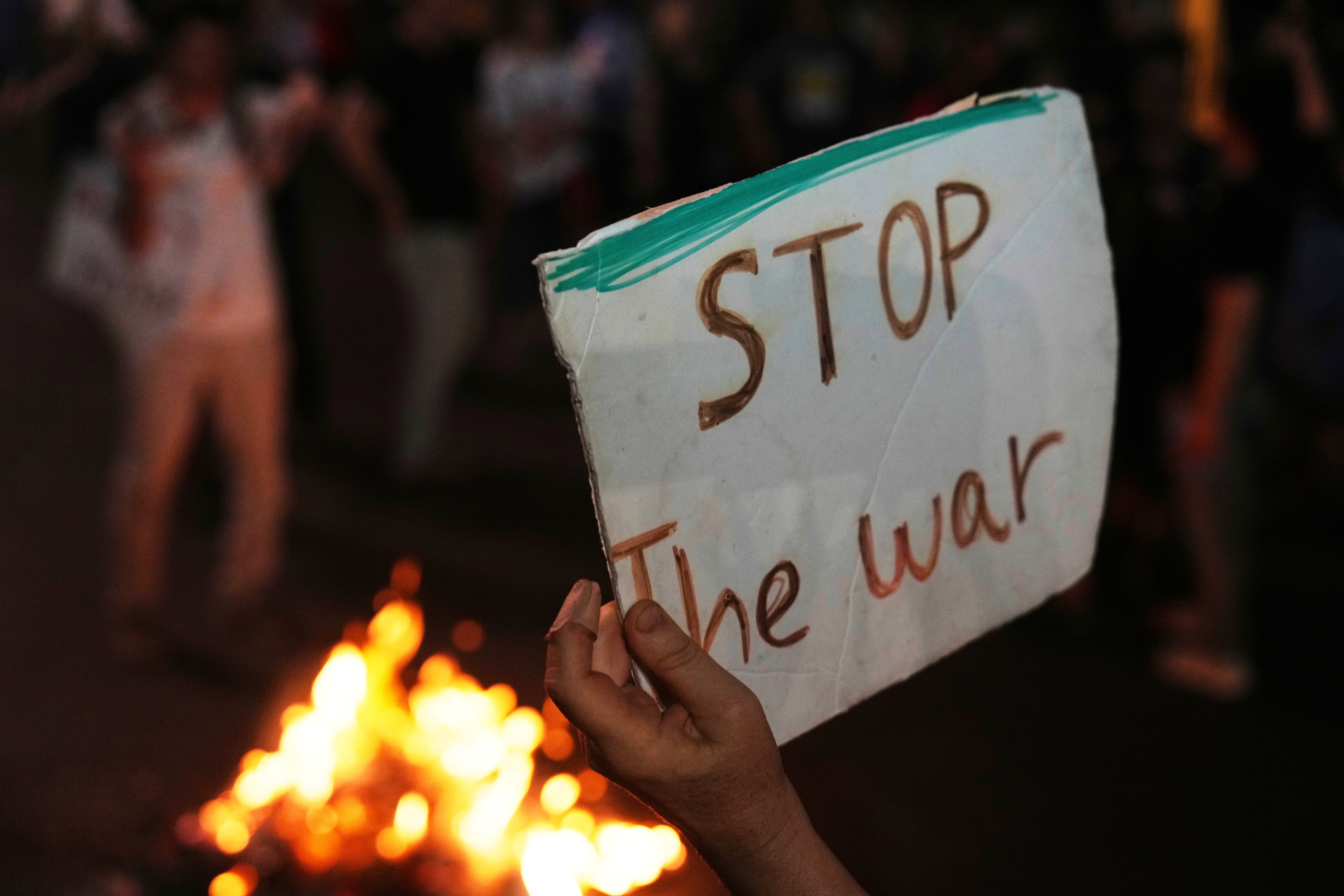 Demonštrácie proti vojne v Tel Avive